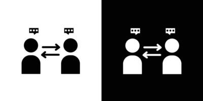 Interaction icon Isolated flat in outline vector