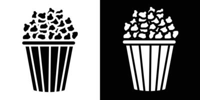 Popcorn icon Isolated flat in outline vector
