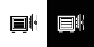 Open safe icon Isolated flat in outline vector