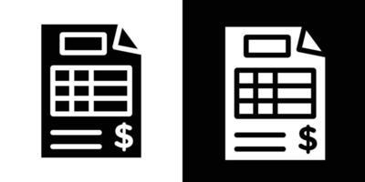Invoice icon Isolated flat in outline vector