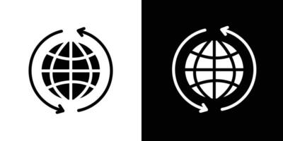 Import export icon Isolated flat in outline vector