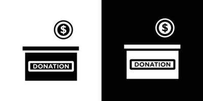 Donation icon Isolated flat in outline vector