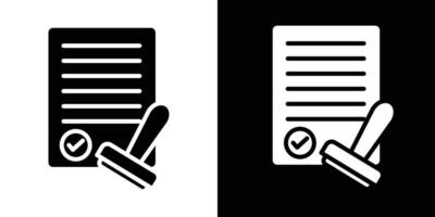 Permit icon Isolated flat in outline vector