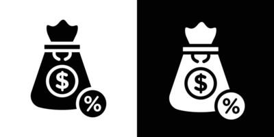 fixed deposit icon Isolated flat in outline vector