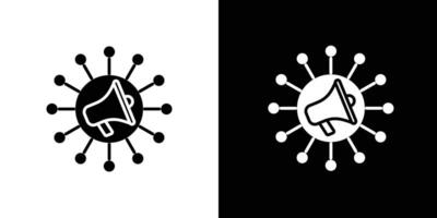 Digital marketing icon Isolated flat in outline vector