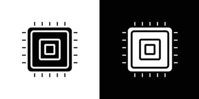 Processor icon Isolated flat in outline vector