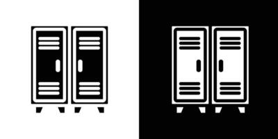 Locker icon Isolated flat in outline vector