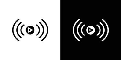 Go live icon Isolated flat in outline vector