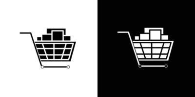 Full cart icon Isolated flat in outline vector