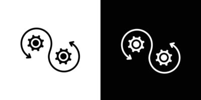 Devops icon Isolated flat in outline vector