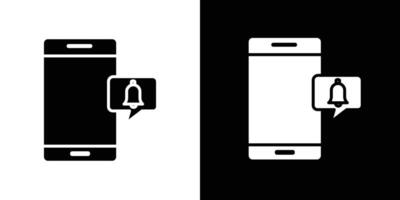 Mobile message notification icon Isolated flat in outline vector