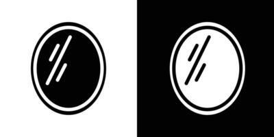 Mirror icon Isolated flat in outline vector