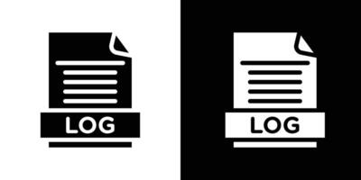 log file icon Isolated flat in outline vector