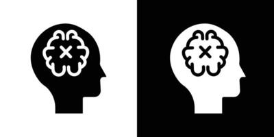 Mental disorder icon Isolated flat in outline vector