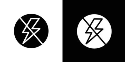 Flash off icon Isolated flat in outline vector