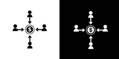 Contribution icon Isolated flat in outline vector