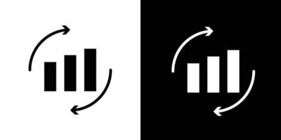 Continuous changes icon Isolated flat in outline vector