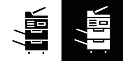 Copy Machine Icon Isolated flat in outline vector