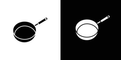 Frying pan icon Isolated flat in outline vector