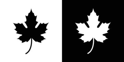 Maple leaf icon Isolated flat in outline vector