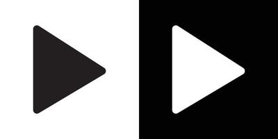 Play button icon Thin line flat illustration vector
