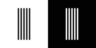 Pillar column icon Thin line flat illustration vector