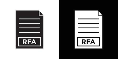 RFA File icon Thin line flat illustration vector