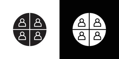 People segmentation icon Thin line flat illustration vector
