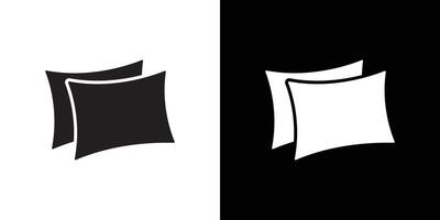 Pillow icon Thin line flat illustration vector