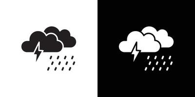 Storm icon Thin line flat illustration vector