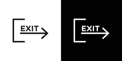 Emergency exit icon Thin line flat illustration vector