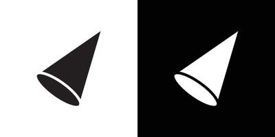Cone shape 3D icon Thin line flat illustration vector