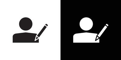 Edit user icon Thin line flat illustration vector