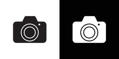 Camera icon Thin line flat illustration vector