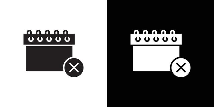 Cancel event icon Thin line flat illustration vector