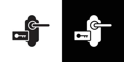 Keycard access icon Thin line flat illustration vector