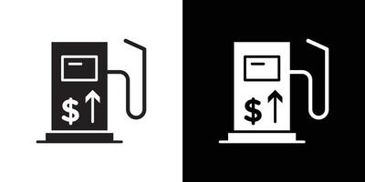 Fuel price increase icon Thin line flat illustration vector