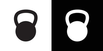kettlebell icon Thin line flat illustration vector