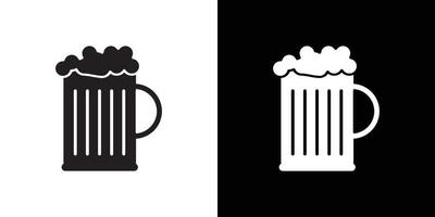 beer mug icon Thin line flat illustration vector