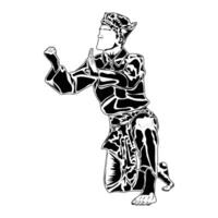 punching stance from the bottom up in pencak silat martial arts vector