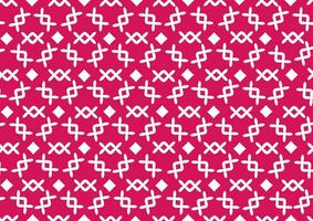 Illustration of white line pattern, square shape, spiral, red background. vector