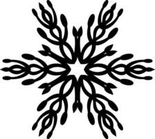Snowflake icon Winter emblem Xmas design vector