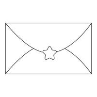 An envelope with a star on it vector