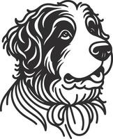 A dog with a bow tie on its head vector