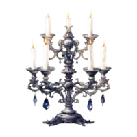 Gothic Candelabra Isolated on a Transparent Background png