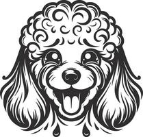 A poodle dog with curly hair and a smile vector