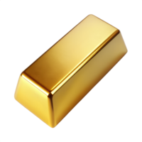 A gold bar with a shiny surface png