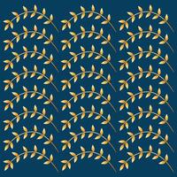 Golden leaf pattern wall Gypsum seamless color pattern concept design vector