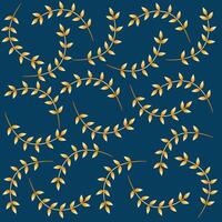 Golden leaf pattern wall Gypsum seamless pattern concept design vector