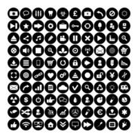 Universal icons Black Set vector